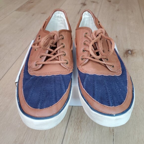 Polo Ralph Lauren Parkstone Low Canvas Leather Mens Size 12 D Duck Boat READ - Picture 3 of 12
